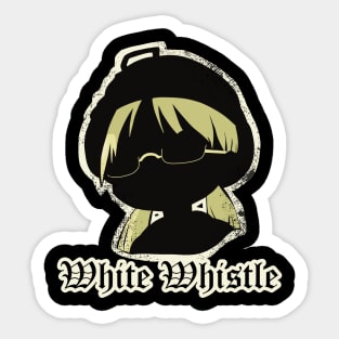 Made in abyss riko grunge white whistle silhouette Sticker